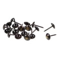 thumbnail image 2 of Clavos de tapicería Uxcell, clavos redondos de empuje para decoración del hogar DIY, hierro negro, 25 piezas, 9.5mm x 17mm, 2 of 5