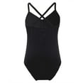 thumbnail image 2 of Doomiva Girl Spaghetti Strap Ballet Dance Leotard Gymnastic Athletic Bodysuit Sports Tank Tops Black L, 2 of 7