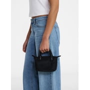 No Boundaries Womens Mini Tote Crossbody Bag, Black