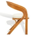thumbnail image 5 of Safavieh Jennabrook Modern Rattan Dining Arm Chairs, Walnut / White, 5 of 7
