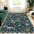 thumbnail image 3 of MJIAexp Jungle Animal Print 6x9 Area Rugs for Living Room, Green Soft Washable Rugs for Bedroom Ultra-Thin Non-Slip Modern Rug, Stain Resistant Rug Carpet for Dining Room, 3 of 7