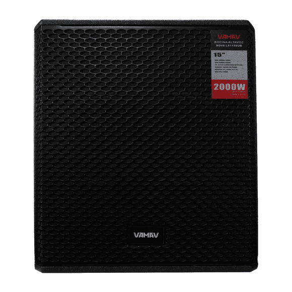 Subwoofer Vamav LX115S 1000w 15" DSP HPF LPF Delay