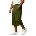 thumbnail image 3 of Men's Baggy Sweat Shorts Solid Y2k Shorts Casual Under Knee Shorts 3/4 Gym Shorts with Big Pockets, 3 of 7