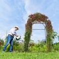 thumbnail image 3 of Garden Arch Trellis 7.5ft, PE Coated Metal Plant Climber, Black Arbor for Vine Plants, Outdoor Wedding Archway, Adjustable Width, 3 of 9