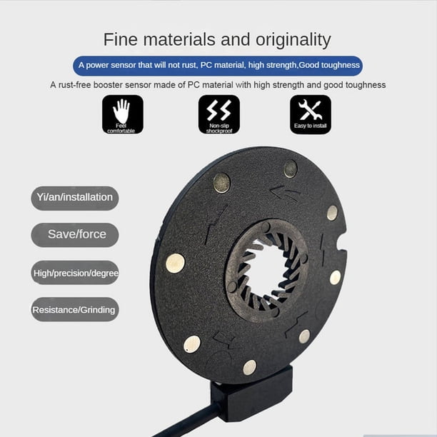 Sensor MagnéTico de Potencia para Bicicleta EléCtrica 36/48V Asistencia Pedal Imanes F-8C Sensores Hall Dobles PAS Piezas Bicicletas EléCtricas