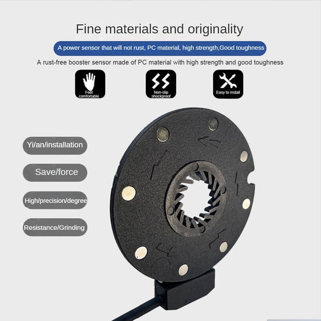 Sensor MagnéTico de Potencia para Bicicleta EléCtrica 36/48V Asistencia Pedal Imanes F-8C Sensores Hall Dobles PAS Piezas Bicicletas EléCtricas