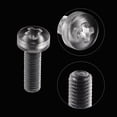 thumbnail image 4 of Uxcell M3x10mm Plastic Phillips Bolts PC Pan Head Machine Screws Transparent 100 Pack, 4 of 5