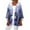 Blue, variant on Women's Casual and Fashionable Christmas Printed Lightweight Mid-Length Jacket Cardigan, for Spring and Fall Wear,Khaki,M