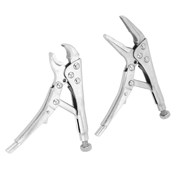 Locking Pliers Set,2Pcs Ground Mouth Straight Ground Mouth Locking Pliers Locking Pliers Tried and Trusted