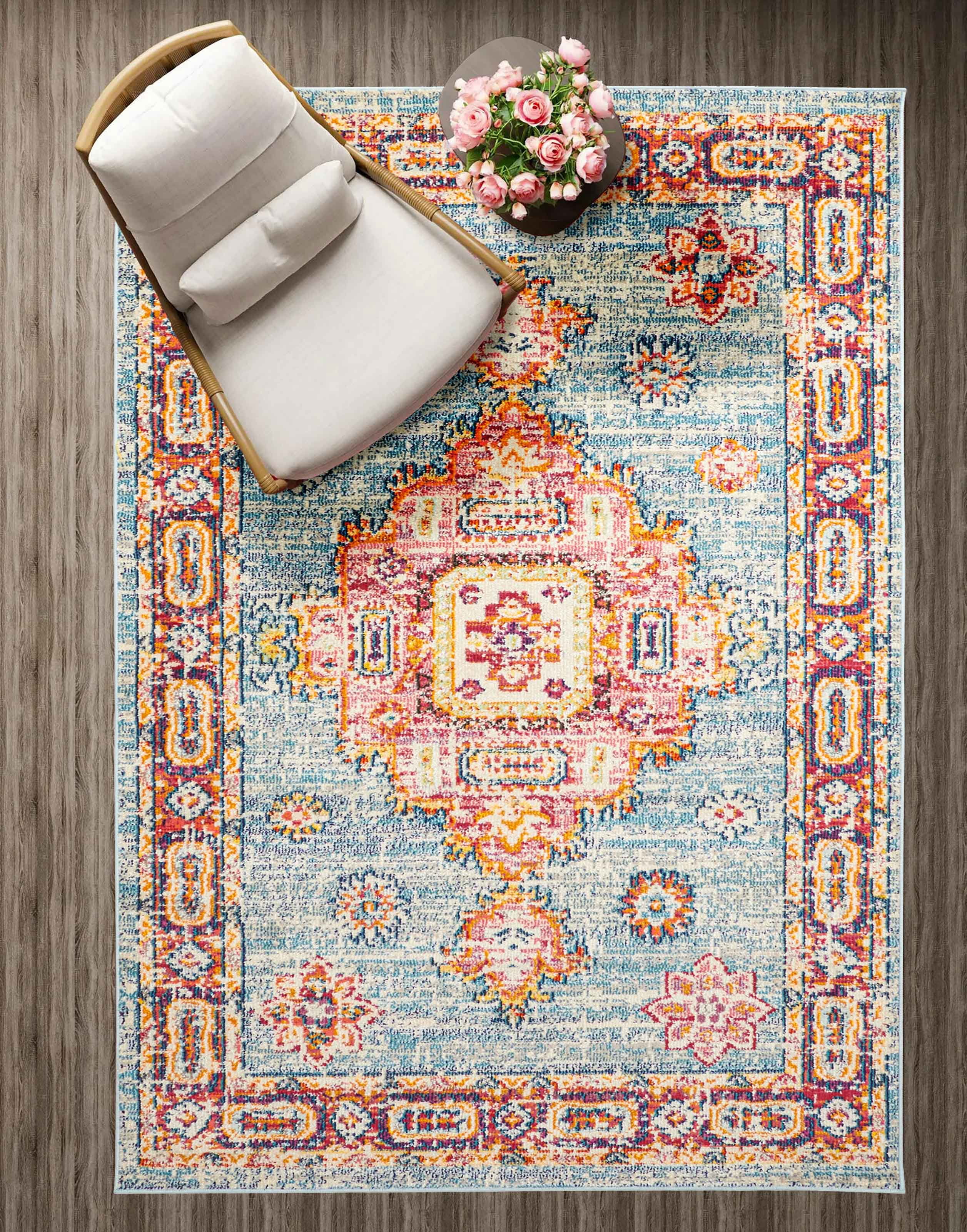 ECARPET Aldora Traditional Area Rug for Living Room, Bedroom, Dining Entrance, Hallway and More
