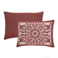 thumbnail image 5 of Superior Woven Jacquard Bedspread Set Queen Size, 3-Piece Lightweight All Seasons Coverlet, Berry Red, 5 of 8