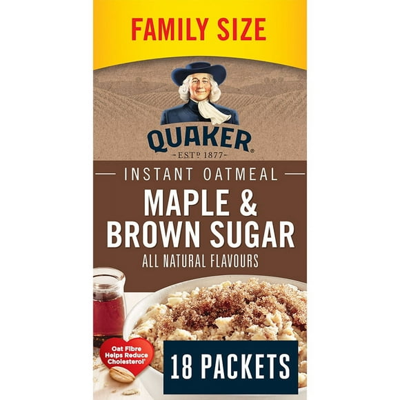 Quaker Maple & Brown Sugar Flavour Instant Oatmeal, 774g