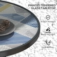 thumbnail image 4 of Outsunny Table de Patio Rond de 23,6 Pouces, Table d'Appoint d'Extérieur avec Dessus en Verre, 4 of 10