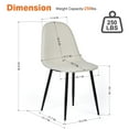 thumbnail image 3 of Homy Casa Set of 4 Lounge Chairs Modern Upholstered Side Chairs with Ergonomic Curved Back and Sturdy Metal Legs for Office Break Room Dining Room and Kitchen, 3 of 6