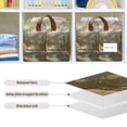thumbnail image 4 of Yayeee Foldable Storage Basket for Shelves with Handles Set of 2 Waterproof Cloth Bins, Snow Mountains, 4 of 7