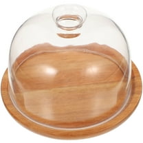 LEORX Large Cake Display Stand with Glass Dome Cover Easy to Clean Reusable