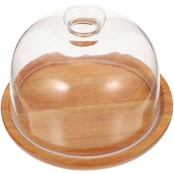 LEORX Large Cake Display Stand with Glass Dome Cover Easy to Clean Reusable