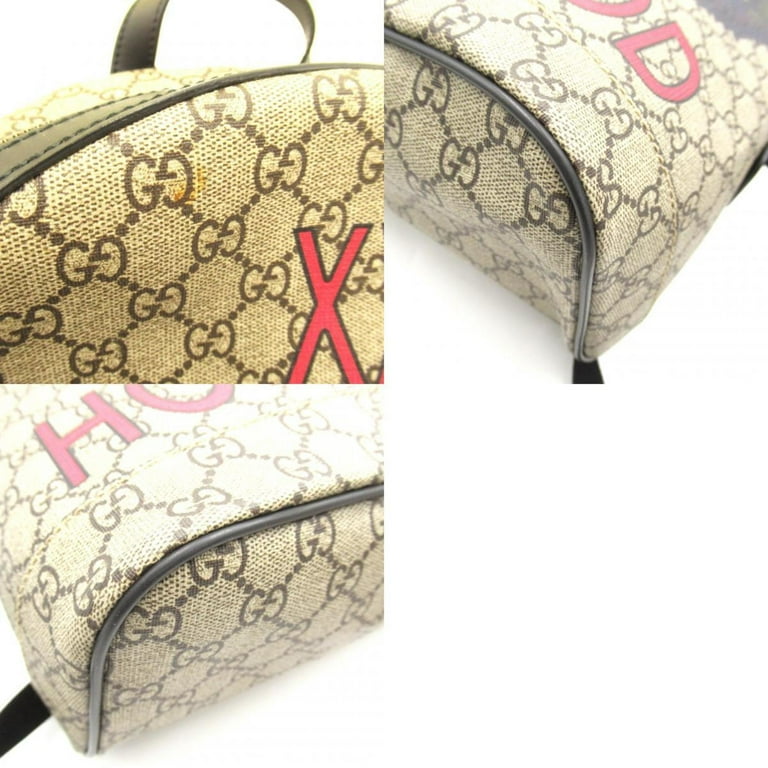 Pre Owned Gucci GG Blooms Embroidery Rucksack Backpack Bag Coated Canvas Men s Women s Brown 419584 Good Walmart