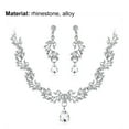 thumbnail image 3 of ievspot 1 Set Bride And Bridesmaid Necklace And Earrings Set Romantic Exquisite Rhinestone Wedding Jewelry For Women, 3 of 8