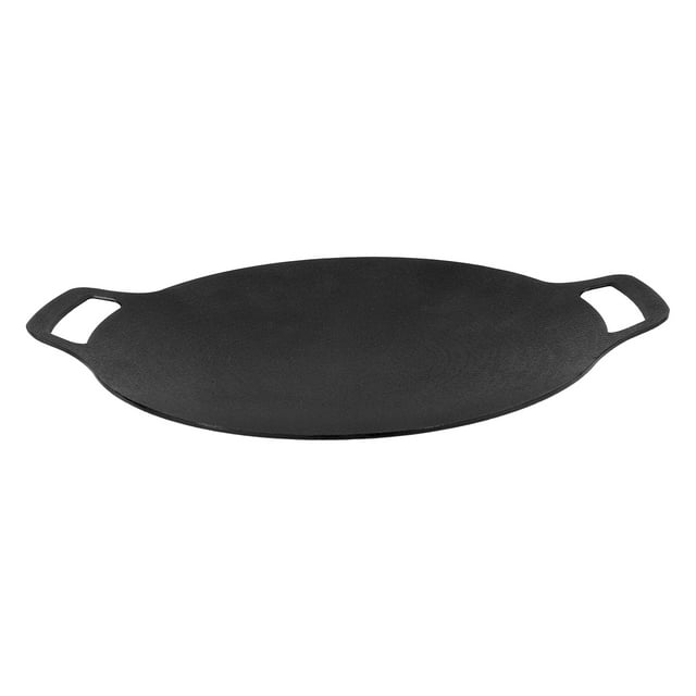 Poêle Ronde Antiadhésive Coréenne, Revêtement 6 Couches Poêle à Griller Ronde, Double Poignée, pour Cuisinières Maison et Extérieures, Friture, Sauté