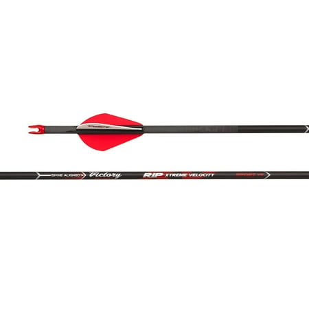 Victory Archery RIP XV Sport 250 Fletched Arrows 6pk 8.1 GPI High Modulus Carbon Micro-Diameter ICE Nano Ceramic Coating Spine-Aligned (RIPXVSB-250FQ-6)