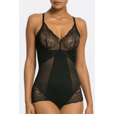 Spanx Suit Your Fancy Plunge Low Back Thong Bodysuit - Very Black
