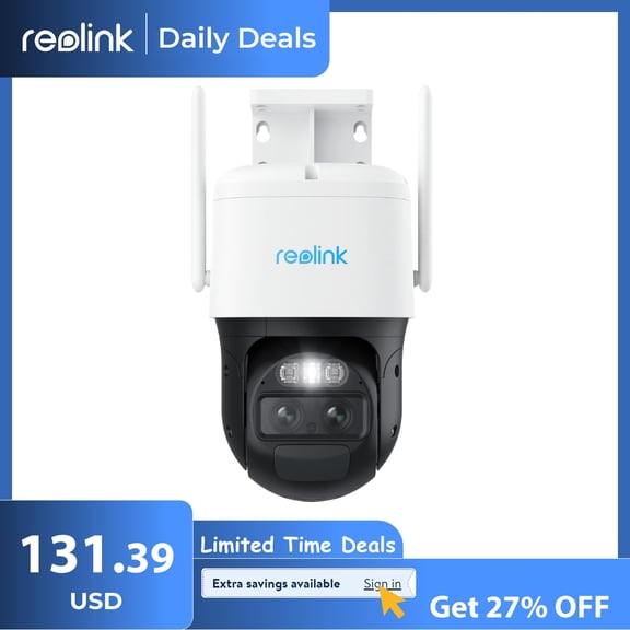 Reolink 4MP PTZ 4G LTE Wired Cellular Security Camera Outdoor, No Wifi Needed, 6X Hybrid Zoom with Auto Tracking, 24/7 Recording, TrackMix Wired LTE