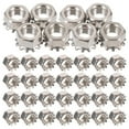 thumbnail image 1 of UPOUART 50Set Lock Nut Stainless Steel Hexagonal Hardware Fastening Silver, 1 of 8