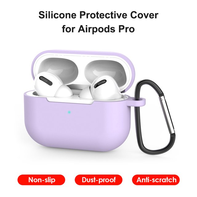 Funda protectora Ndcxsfigh para Airpods Pro compatible con Bluetooth color púrpura