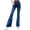Dark Blue, variant on Aoochasliy Womens Pants Fall Fashion High Waist Wide Leg Stretch Thin Stitching Denim Flared Pants