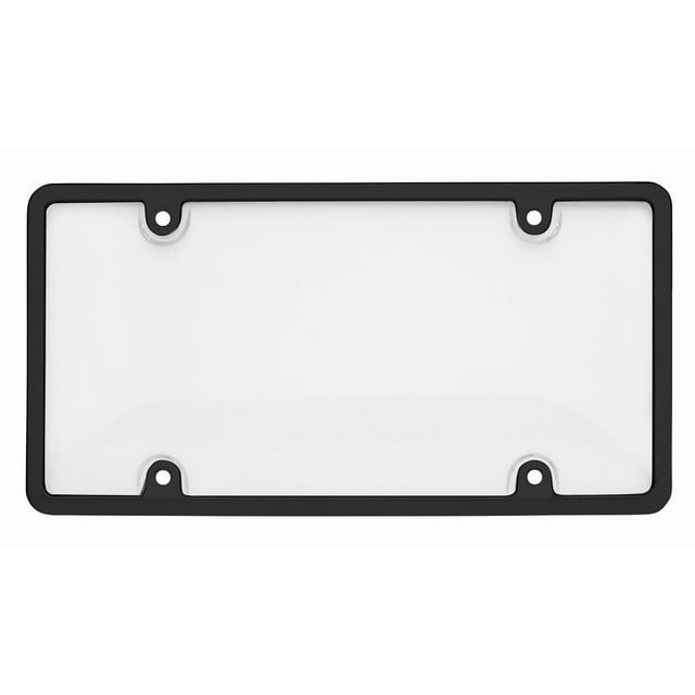 Cruiser License Plate Frame 62051 Tuf Combo; Without Design; Powder Coated; Black; Die Cast Zinc; With Clear Tuf Shield