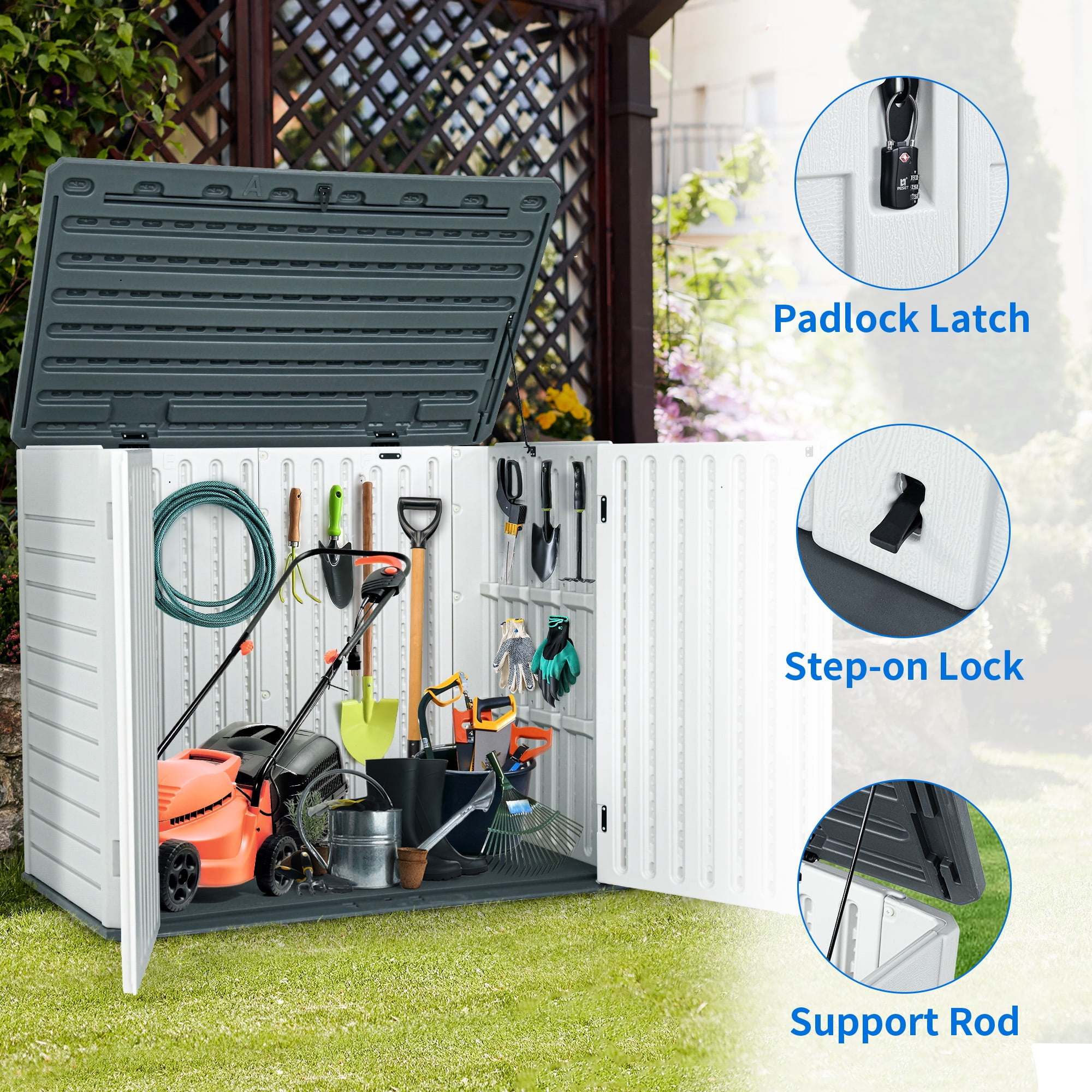 ゆり　タワス デオドラント 40個セット Dextrus 35 cu ft Outdoor Horizontal Storage Sheds, Weather