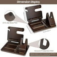 thumbnail image 4 of Multifunctional Wooden Gun Rack, Durable Nightstand Organizer with Pistol Rack for Phone Wallet Ring Key Military Watch Pistol Display Stand Gun Gifts for Men Husband Dad Boyfriend, Dark Brown, 4 of 7