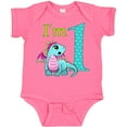 thumbnail image 3 of Inktastic Blue and Pink Baby Dragon First Birthday Boys or Girls Baby Bodysuit, 3 of 5