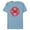 Ocean Blue, variant on Marvel Spider-Man: Across the Spider-Verse Miles Symbol - Short Sleeve Blended T-Shirt for Adults - Customized-Dark Heather