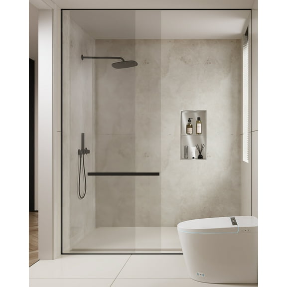 Single Shelf Shower Niche With Drainage Slope - Recessed Wall Bathroom Niche DV-1SN0341S