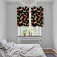 thumbnail image 4 of Merry Christmas Kitchen Curtains Window Panels, Abstract Pets Footprints Bones Red Green Insulated Window Treatment Curtain, Grommet Curtains for Bedroom/Living Room/Bathroom, 2 Piece 27.5"Wx39"L, 4 of 8