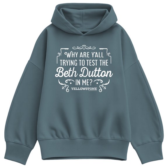 Yellowstone - Trying To Test The Beth Dutton - Women's Oversized Fleece Hoodie Sweatshirt