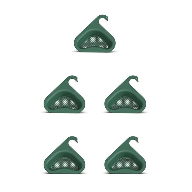Escurridor de fregadero de cocina Bearachild de plástico con forma de Animal Verde 5piezas