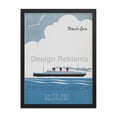 thumbnail image 5 of Passenger list French Line - Compagnie Générale Transatlantique, 1935. Framed Vintage Travel Poster, 5 of 11