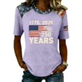 thumbnail image 2 of Womens Patriotic USA Shirt 250th Anniversary American Flag T Shirts Casual Short Sleeve Summer Top 4th of July Clothes, 2 of 4