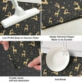 thumbnail image 3 of Dark Christmas Golden Reindeer Pattern Kitchen Rug Mat,Kitchen Runner Rugs Non Skid Washable,Decorative Kitchen Floor Mats for Kitchen,Sink,Laundry,17"X47", 3 of 5