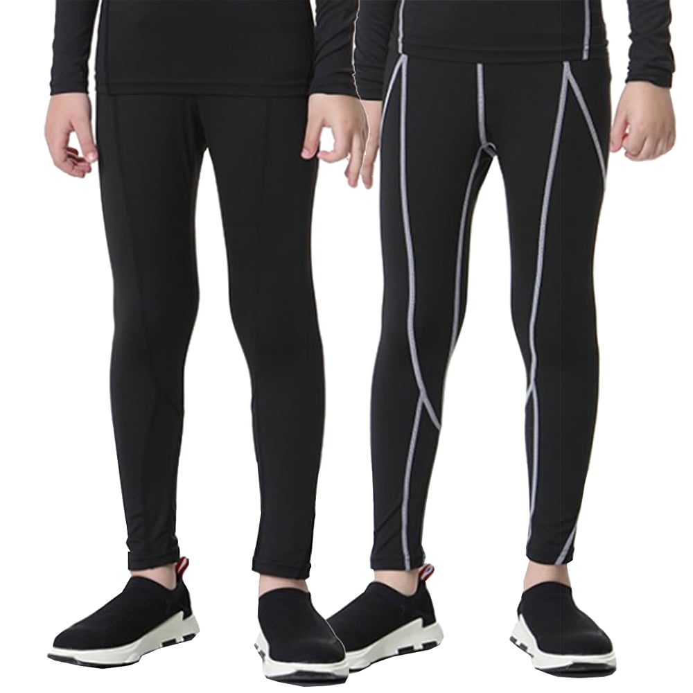2 PCS Boys Compression Pants Base 