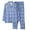 Light Blue, variant on Mens Pajamas Casual Grid Printed Lapel V Neck Button Long Sleeve Long Pants Plus Size Fall Pjs