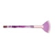 thumbnail image 1 of Pincel de maquillaje en forma de abanico que toca suavemente tu rostro. Cómodo pincel de maquillaje suelto. Violeta, 1 of 9