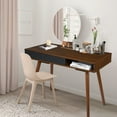 thumbnail image 6 of Danolapsi Modern Simple Home Office Desk,Mid Century Modern Computer Writing Desk with Drawer Solid Wood Legs and Open Storage Cubby,Small Vanity Table Desk for Bedroom, 6 of 8