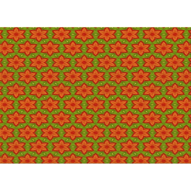 Ahgly Company Machine Washable Indoor Rectangle Transitional Dark Yellow Green Area Rugs, 2' x 5'