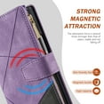 thumbnail image 6 of for Samsung Galaxy Z Fold 7 Case Zipper Wallet with 9 Card Holder, for Women Men, Strap Wristlet Wristband Magnetic Closure Kickstand Phone Cover for Samsung Galaxy Z Fold 7 5G, Purple, 6 of 7
