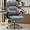 Grey, variant on PU Leather Executive Office Chair, Ergonomic Mid-Back Computer & Gaming Chair with Adjustable Height, Rolling Swivel & Flip-Up Armrests, Comfy Padded Seat for Home Office-Brown