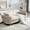 Wheat, variant on YWEN 77.2" Chenille End of Bed Bench Chaise Lounge, Upholstered Bedroom Bench with Arms & Bolster Pillows, Rubberwood Legs for Living Room Apartment Guest Room